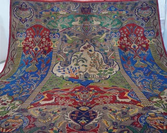 10x8 大型絵画ラグ/ 魅惑的な一枚のラグ/ 唯一無二のアフガニスタンの 