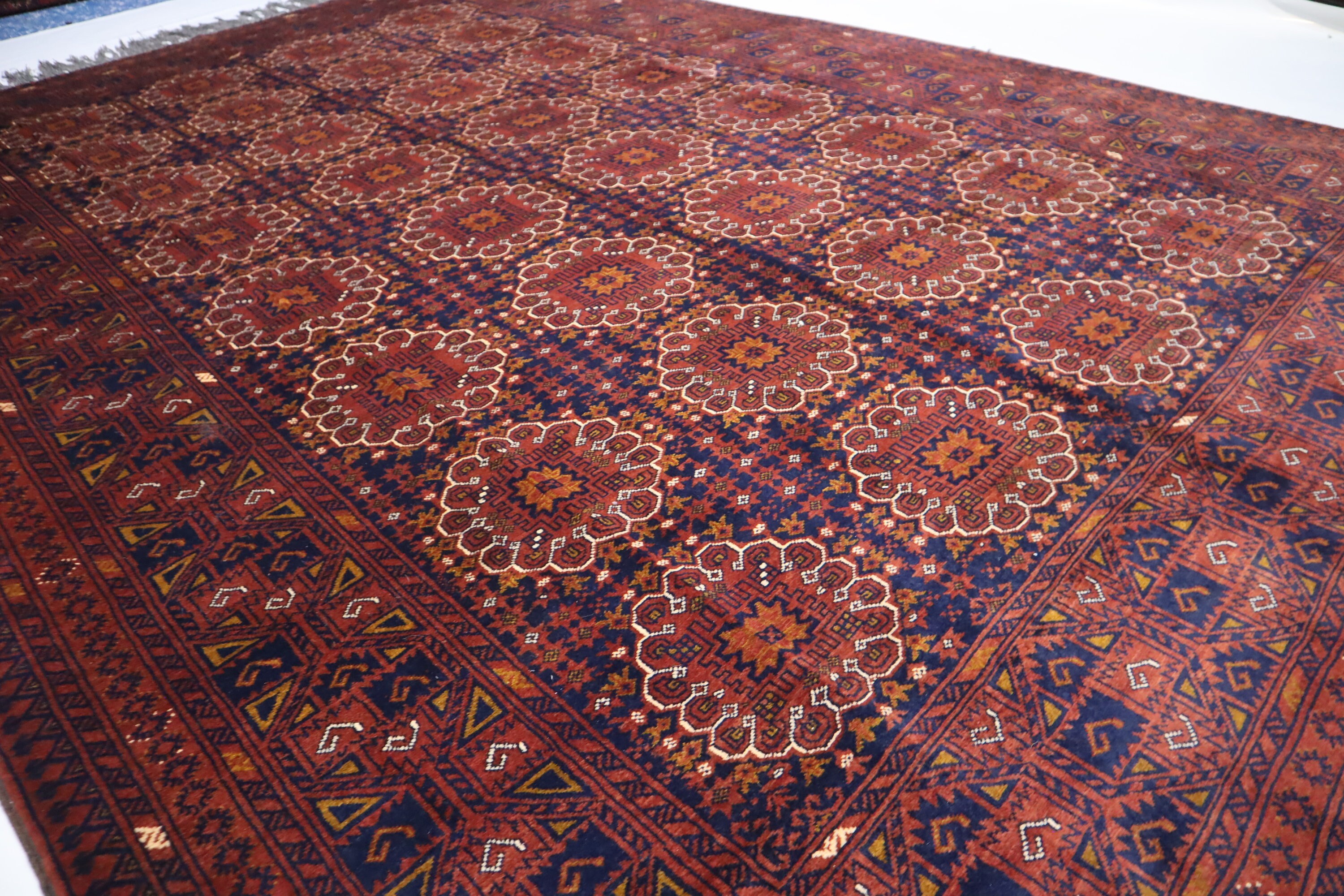 6'6x9'4 ft アンティーク トルクメン パトヌース ガル ラグ/上質な