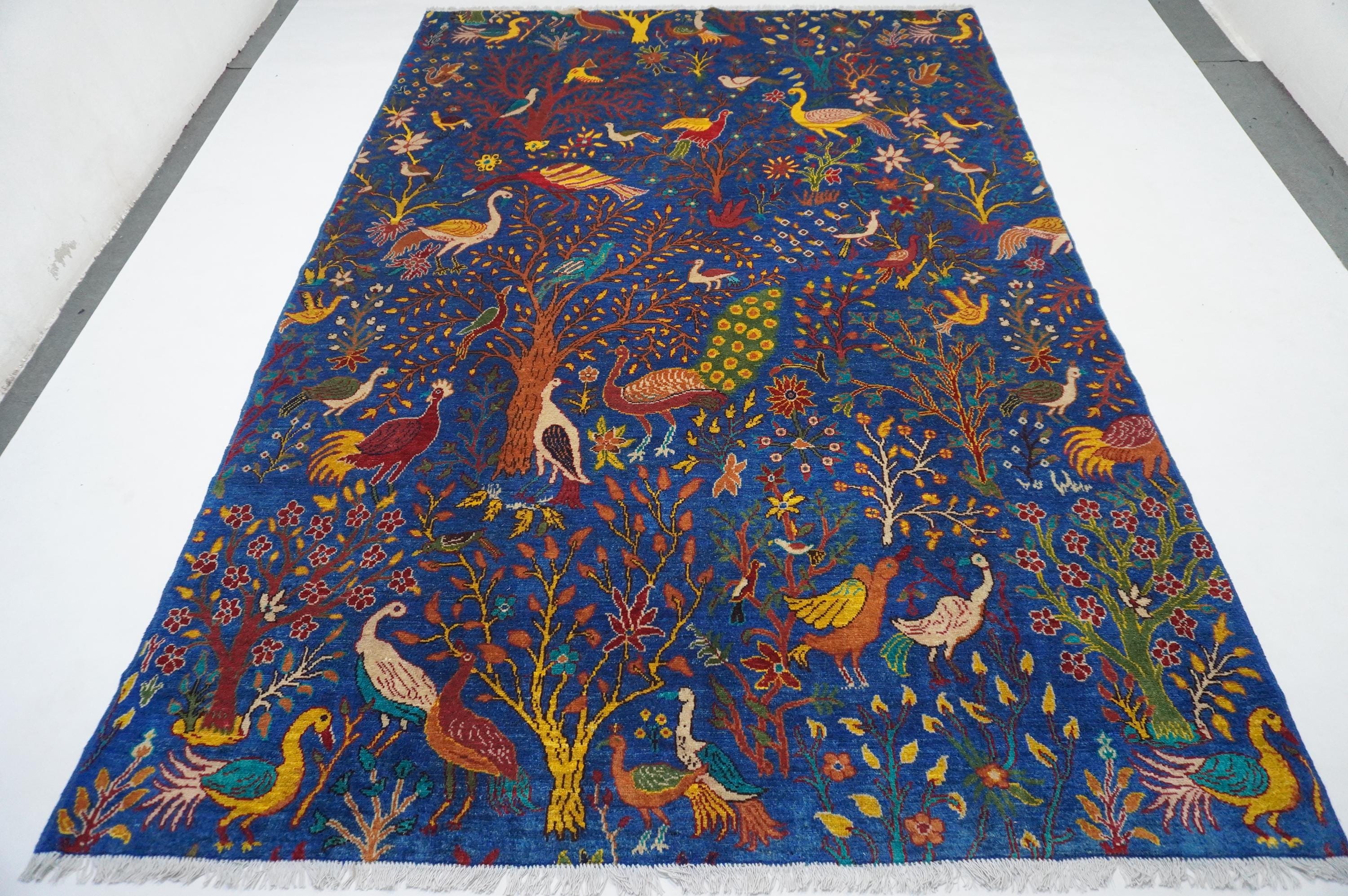 ペルシャの鳥の絨毯 - Etsy 日本