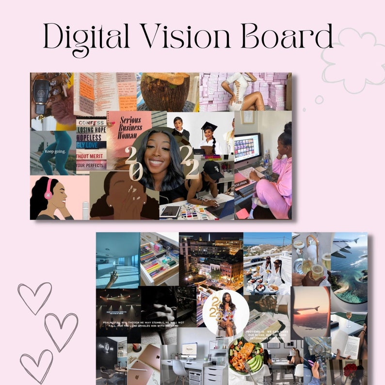 2024 Digital VISION BOARD TEMPLATES to Edit in Canva digital Printable 2024 Digital VISION BOARD TEMPLATES to Edit in Canva digital Printable