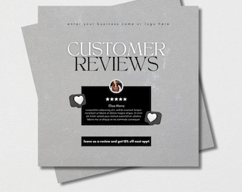 Client testimonial template CANVA | Editable Instagram Post for customer review | Template for client feedback