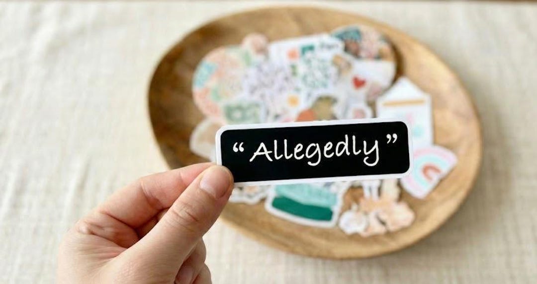 Allegedly Sticker | Funny Law School Laptop Decal - Etsy Australia