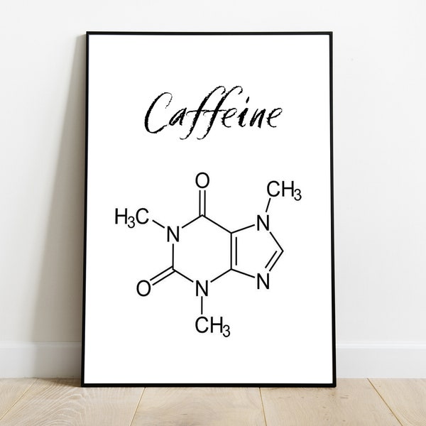 coffeine formula, coffee addict, coffee formula, kitchen art, wallart kitchen,Home Decor,Wall Decor, Coffee Poster, Kitchen Decoration