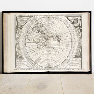 Antique World Map Print - 1691 World Map Wall Art - World Map Design - Chart - Printable World Map Art  - INSTANT DOWNLOAD