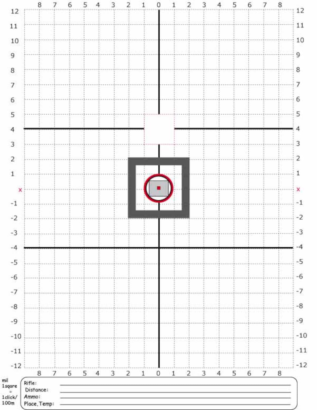 Zeroing Paper R4a3 Shooting Target, Paper Target, Zeroing Target, - Etsy