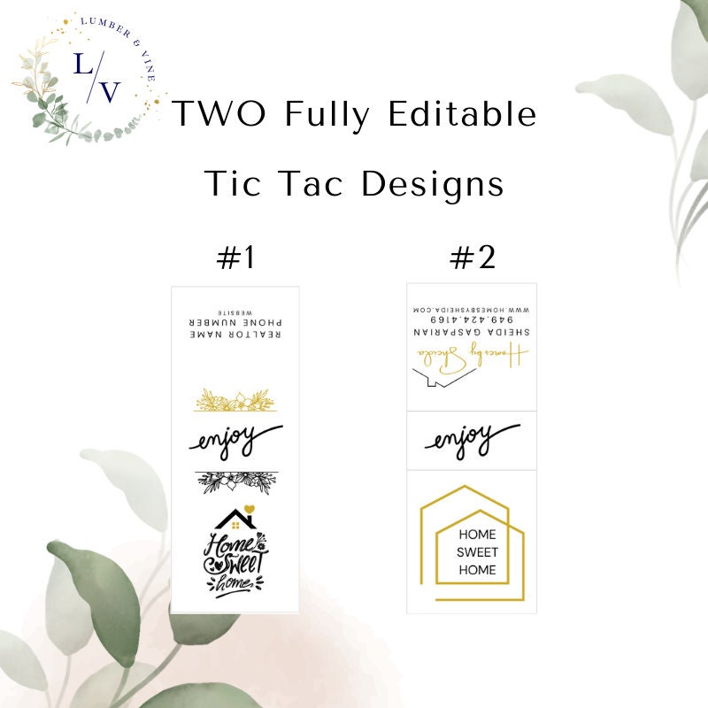 Real Estate, Giveaways, Printable, Customizable, Canva, Pop-By, Marketing Ideas, Realtor, Gifts, Client Treats, Tic Tac, Candy, Easy To Do