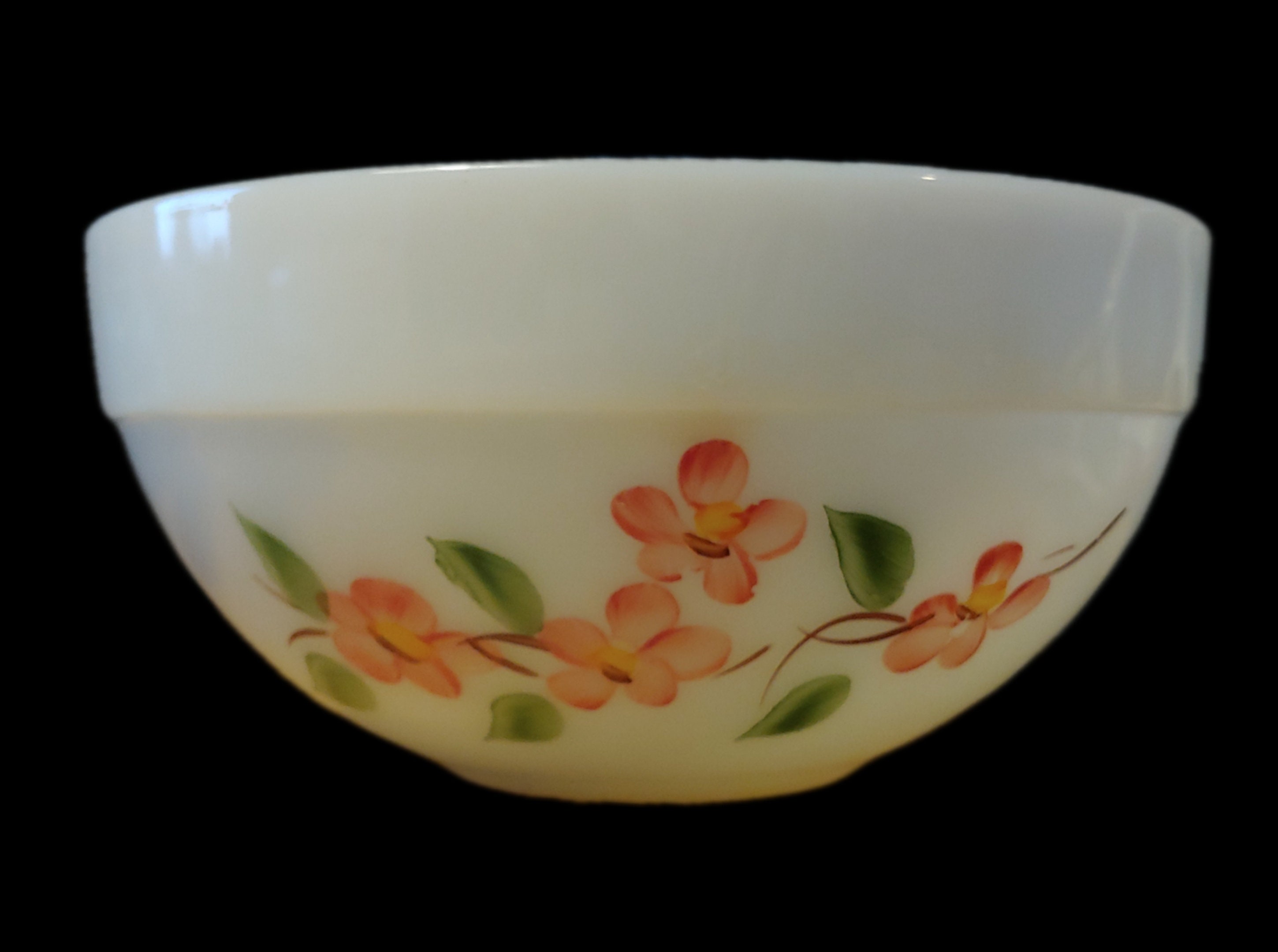 Fire King Hand Painted Blossom Bowl Etsy