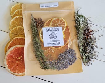 Spring Clean Simmer Pot, Stovetop Potpourri, Natural Home Scent, Fresh Citrus Herbal Scent, Clean Home Gift Idea, Housewarming Gift