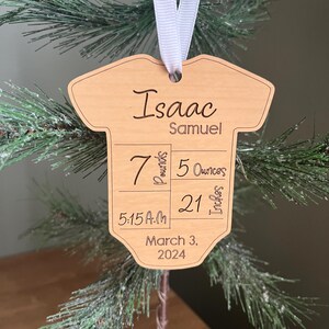 Baby&#39;s First Christmas Ornament, Baby Keepsake, Baby Name Stat, Custom Newborn Gift, Custom Baby Ornament, Shower Gift, Custom Baby Gift