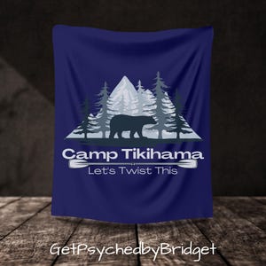 Camp Tikihama/Psych Plush Blanket/Psych TV Show/Psych Merchandise/Psych Blanket/Psych Gifts/Psych Throw Blanket/Tuesday the 17th