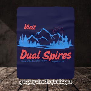 Dual Spires Twin Peaks Plush Blanket