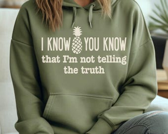 Psych TV Show Hoodie, I Know You Know, Pineapple Merch, Unisex Hoodie