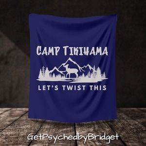 Camp Tikihama Psych Plush Blanket/Psych Dorm Decor/Psych Merchandise/Psych Blanket/Psych Gifts/Psych Throw Blanket/Tuesday the 17th/Psych Tv