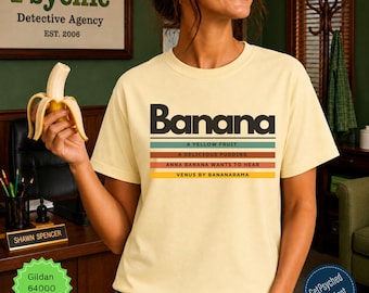 Psych TV Show Banana Parody T-Shirt, Retro Comedy, Psych Fan Gift, Unisex T-shirt
