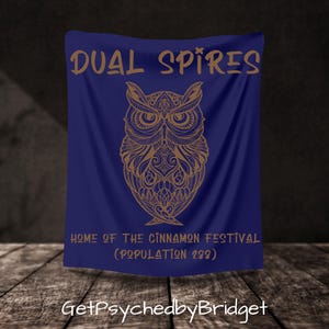 Dual Spires/Psych Plush Blanket/Psych TV Show/Psych Merchandise/Psych Blanket/Psych Gifts/Psych Throw Blanket/Cinnamon Festival Blanket