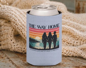 The Way Home Retro Sunset Can Cooler, Port Haven Fan Drink Sleeve