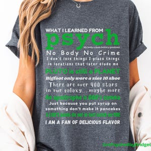 Psych TV Show Quotes T-Shirt, Shawn & Gus Fan Tee