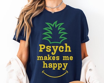 Camiseta de la serie Psych / Camiseta "Psych me hace feliz" / Camiseta para fans de la serie Psych / Camiseta de la serie
