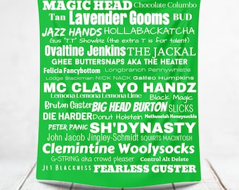 Psych TV Show Velveteen Blanket, Gus Nicknames