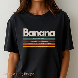 Psych TV Show Banana Parody T-Shirt, Retro Comedy