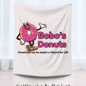 Bobo’s Donuts/Psych Plush Blanket/Psych TV Show/Psych Merchandise/Psych Blanket/Psych Gifts/Psych Throw Blanket/Last Night Gus/Psych Donut