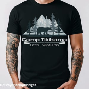 Psych TV Show Camp Tikihama T-Shirt, Retro Summer Camp Tee