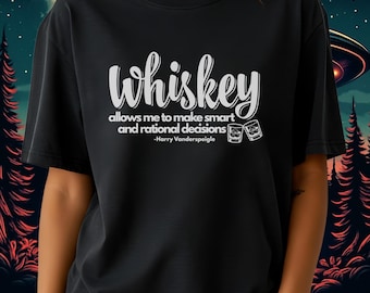 レジデント・エイリアン ウイスキーの名言Tシャツ - 男女兼用のおもしろい飲酒Tシャツ
