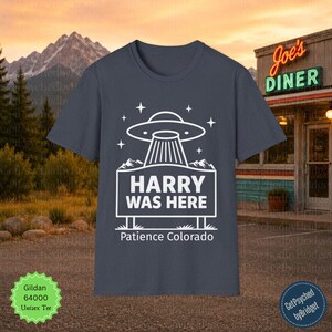 Resident Alien Tv Show T-Shirt, Harry Was Here T-Shirt, UFO Tv Show T-Shirt, Alien T-Shirt, Resident Alien Merch, Resident Alien Tribute Tee
