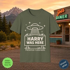 Resident Alien Tv Show T-Shirt, Harry Was Here T-Shirt, UFO Tv Show T-Shirt, Alien T-Shirt, Resident Alien Merch, Resident Alien Tribute Tee