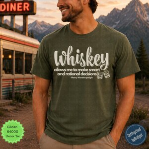 Resident Alien Whiskey Quote T-Shirt - Funny Drinking Tee for Men & Women, Unisex T-shirt