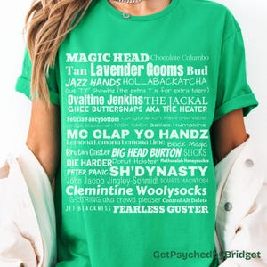 Psych TV Show Gus Nicknames T-Shirt, Shawn & Gus Fan Tee