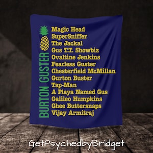 Burton Guster Nicknames/Psych Plush Blanket/Psych TV Show/Psych Merchandise/Psych Blanket/Psych Gifts/Psych Throw Blanket/Gus Blanket