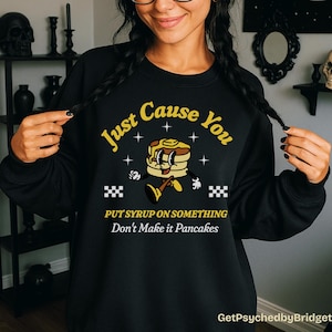 Psych TV Show Sweatshirt: "Syrup on Something" Graphic, Retro Sitcom