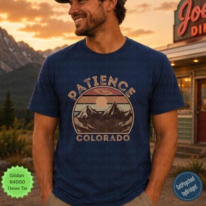 Resident Alien TV Show Patience Colorado UFO Graphic Tee - Retro Mountain T-Shirt, Unisex T-shirt