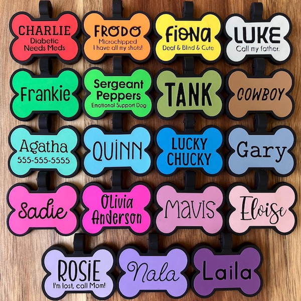 Personalized Silent Silicone Dog Tag: Laser Engraved Pet ID