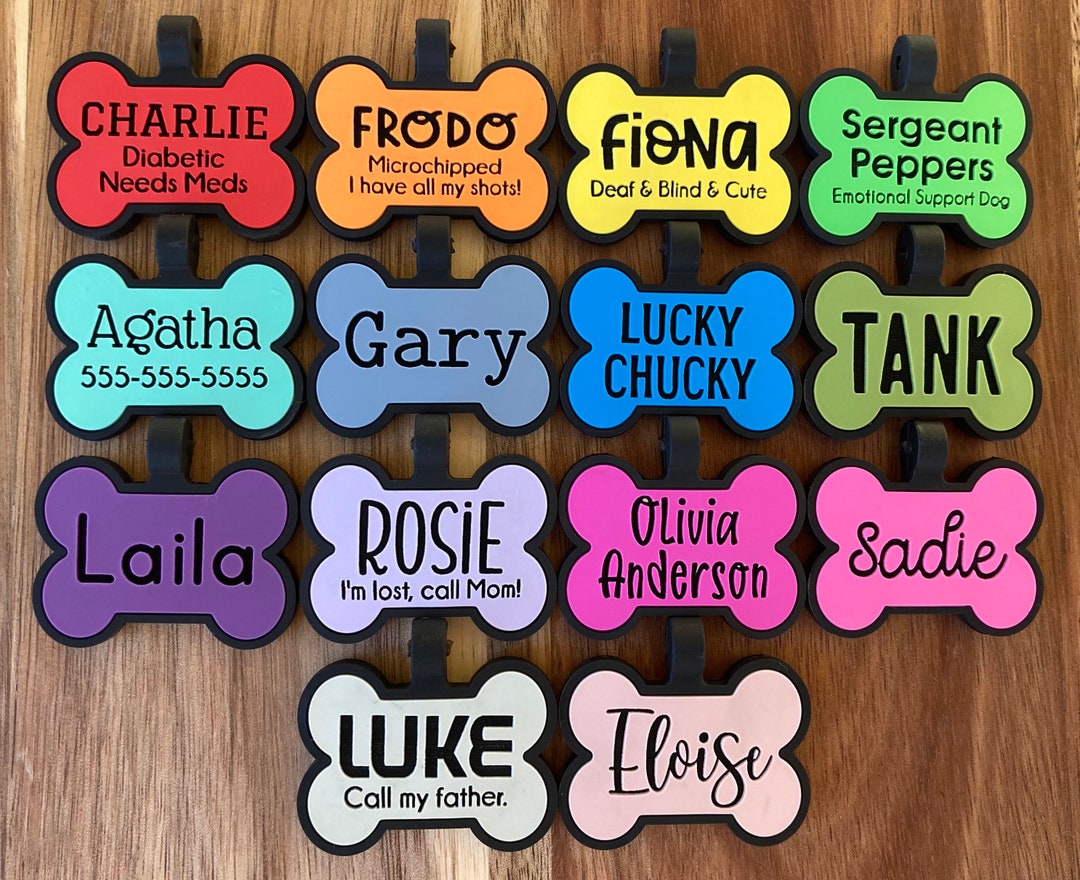 Silicone Dog Tag, Silent Dog Tag, Pet ID Tag, Personalized Discounts