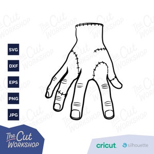 Thing Hand Wednesday Addams Layered SVG Clipart Images - Etsy