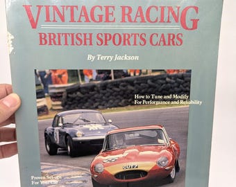 Vintage 1990 "Vintage Racing - British Sports Cars" Book by Terry Jackson - V4656