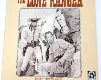 Vintage 1977 Vinyl Album of "THE LONE RANGER" Original Radio Broadcast by Nostalgia Lane - V6093