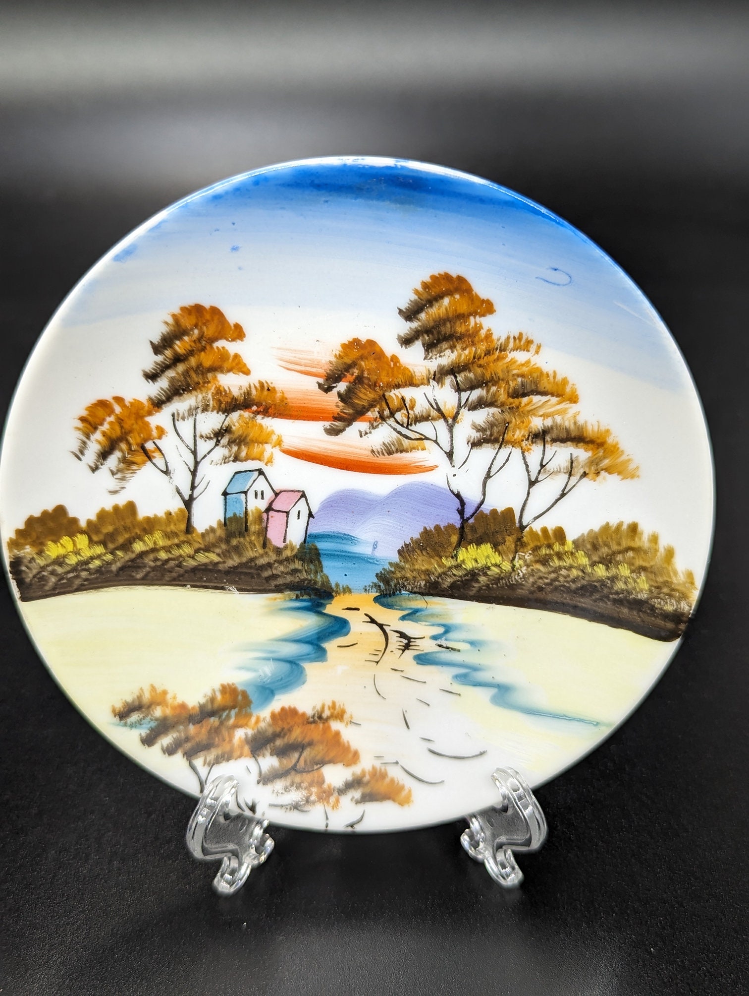 Vintage SET OF 2 Beautiful Hand-painted Japan Porcelain Decorative