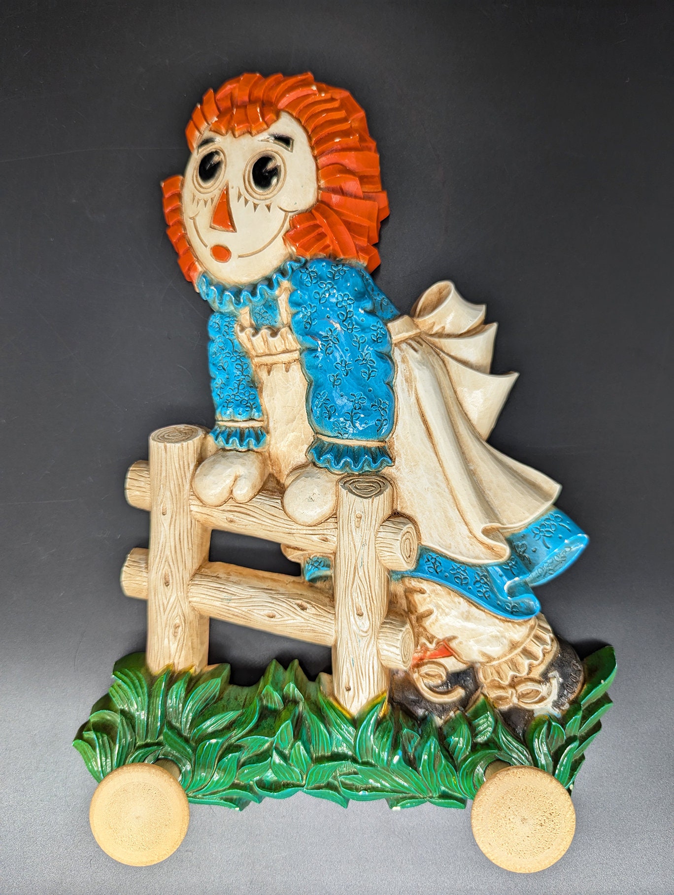 Vintage 1977 Raggedy Ann and Raggedy Andy 3-D 11.75