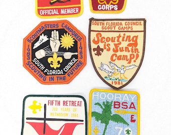 Vintage 1970s-80s Group of 6 Boy Scout Patches - V4498