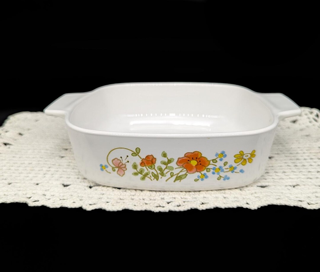Vintage Corning Ware Wildflower Pattern 1 Quart A-1-B Casserole/baking ...