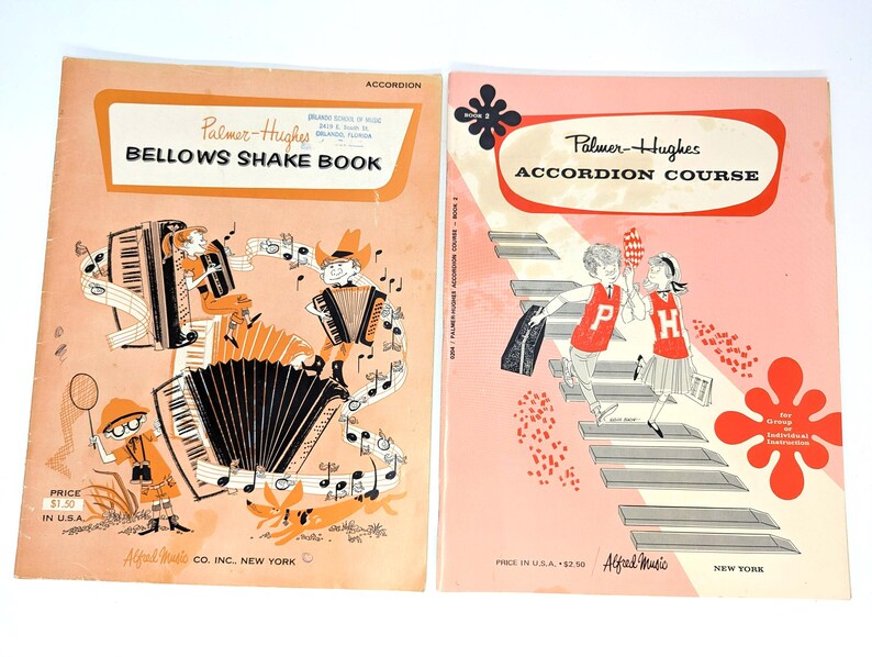 Vintage 1950s Pair of Palmer-hughes Accordian Learning Books - V5637 - Etsy