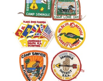 Vintage 1970s-80s Group of 6 Boy Scout Patches - V4488