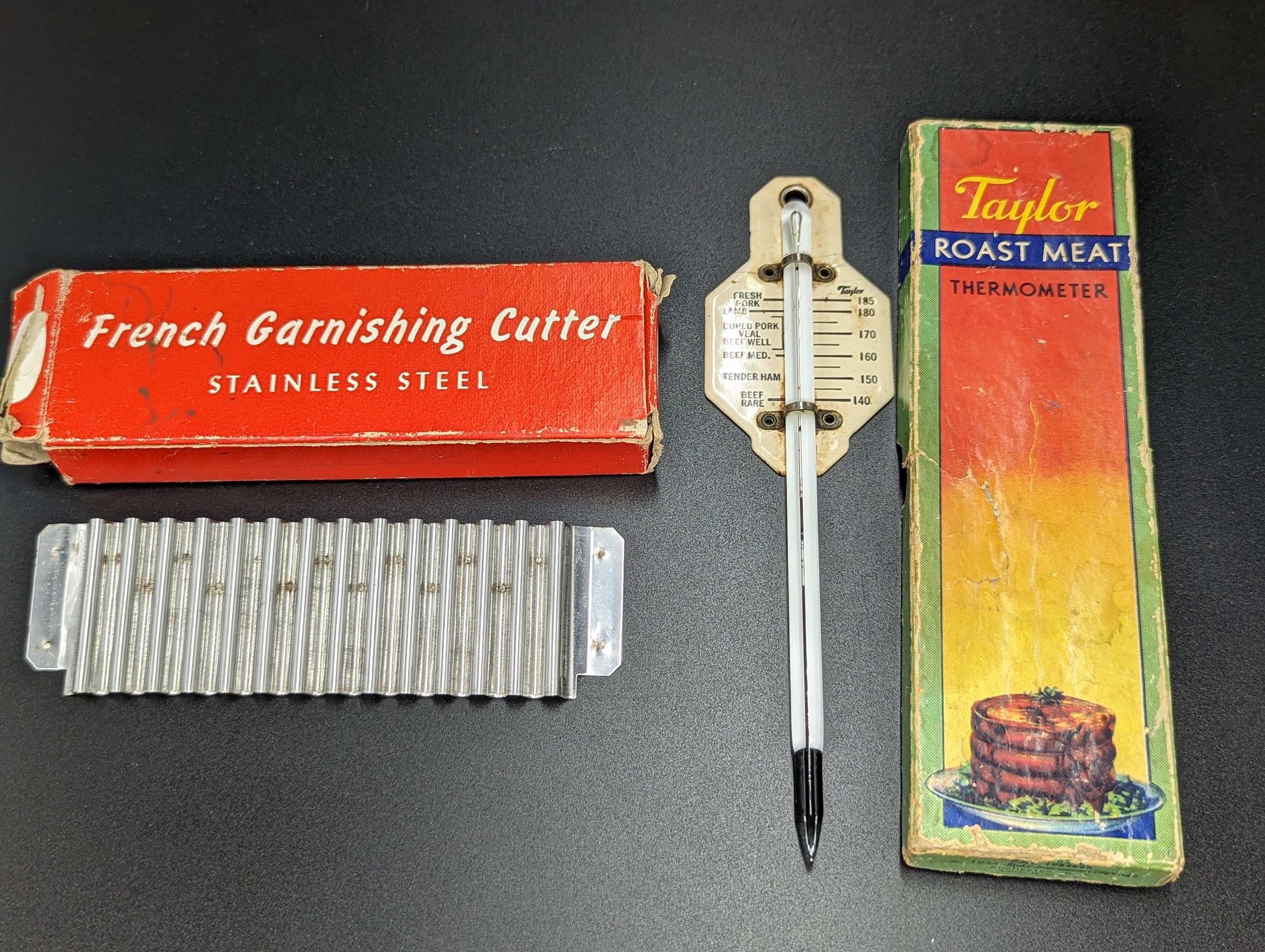 Vintage Taylor Instrument Co Roast Meat Thermometer Pin Instruction Manual  Boxed