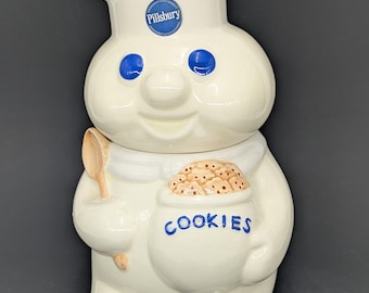 Vintage 1999 PILLSBURY DOUGHBOY Cookie Jar with sound - V6198