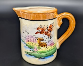 Vintage Hand-painted Peach Lusterware Creamer Made in Japan - V2927
