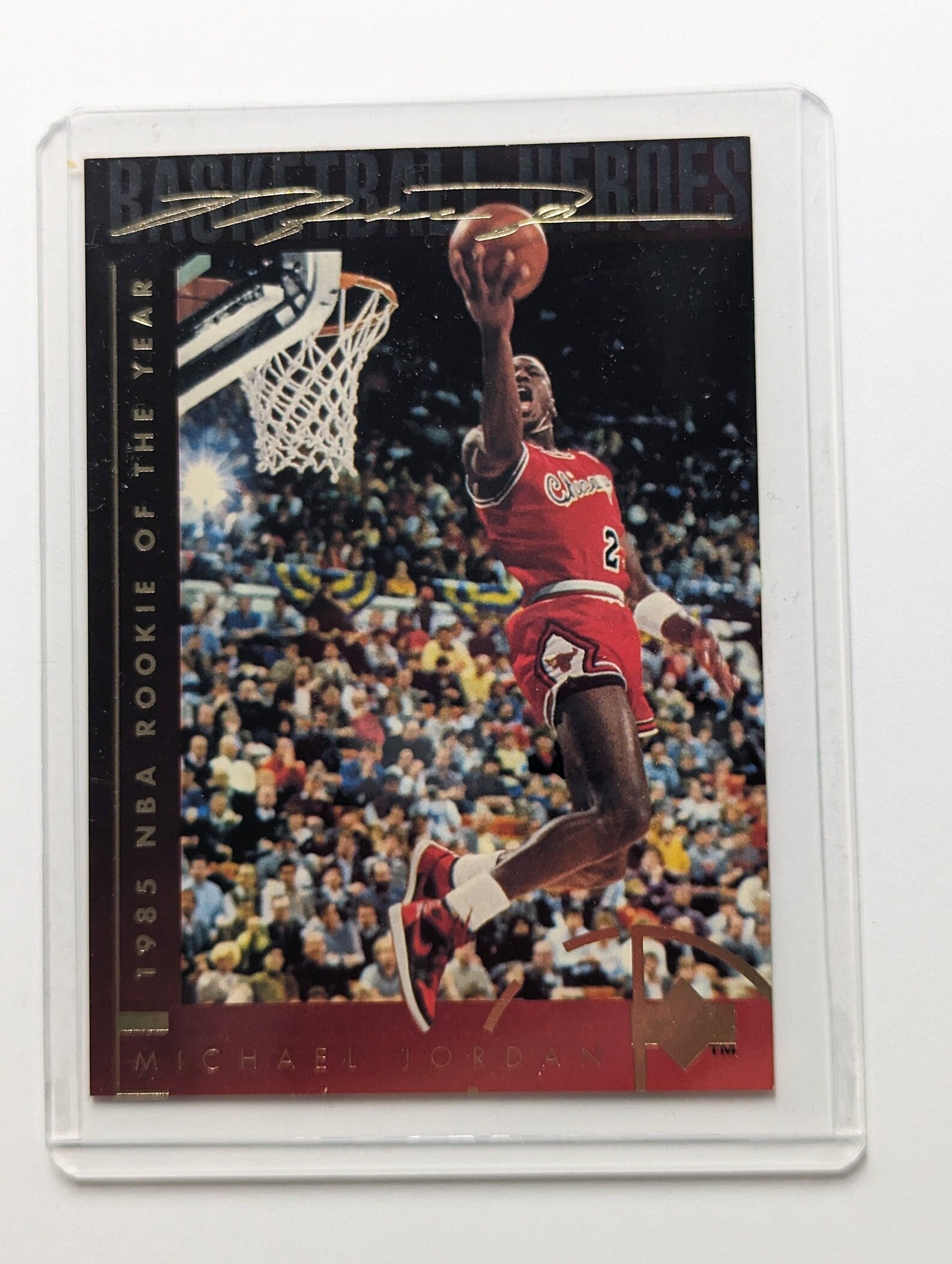 Michael Jordan Rookie 1985 Nba Rookie Of The Year Card Nba