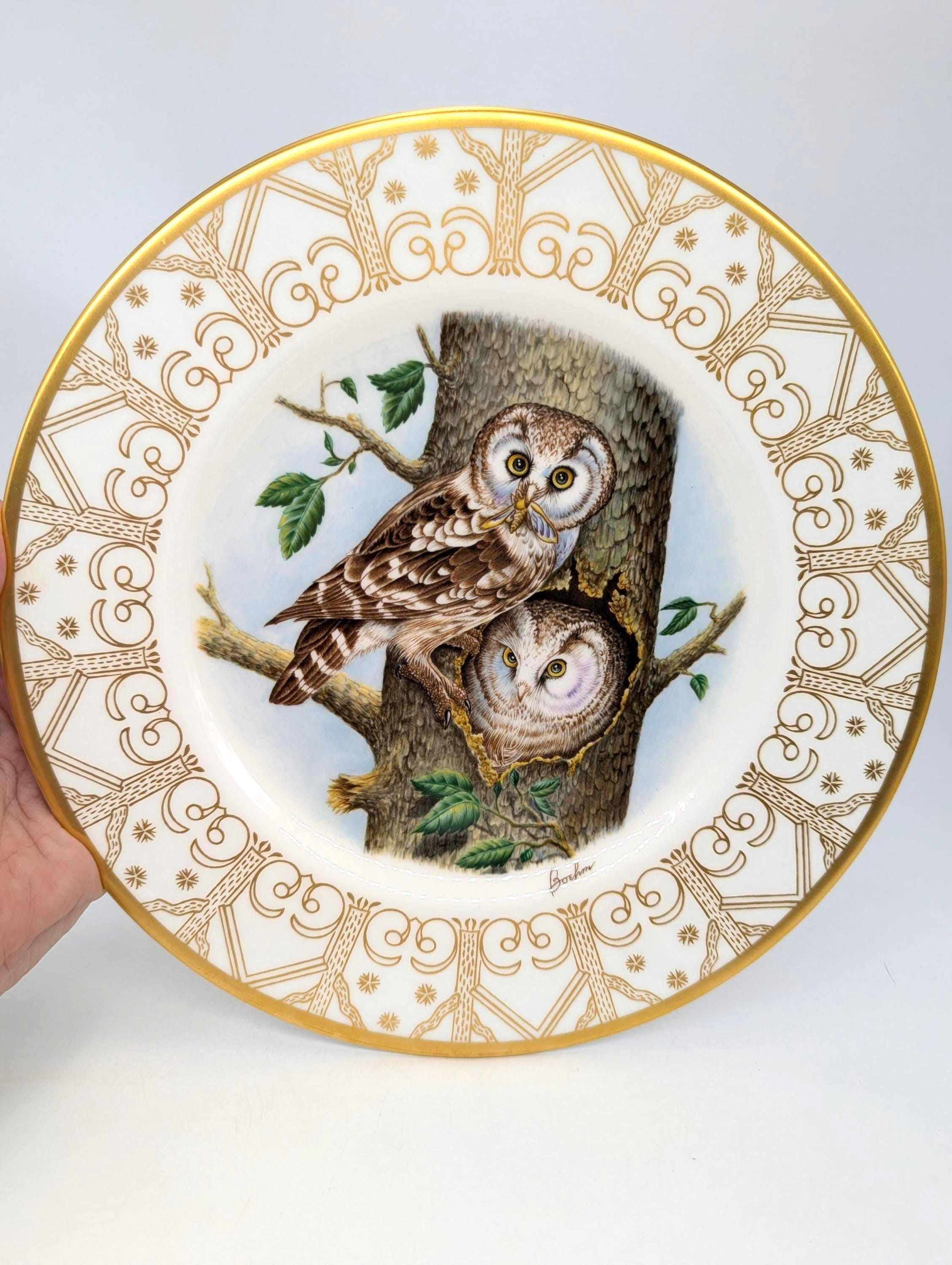 Vintage 1981 Beautiful "BOREAL OWL" Plate from Edward Marshall Boehm Owl Plate Collection